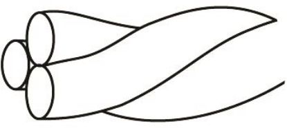 Picture of  SS Twisted wire 14" Straight Triple Strands .0155" - PK/10